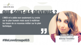 Parole d'alumni : Candice MELZANI, Gestionnaire Immobilier,